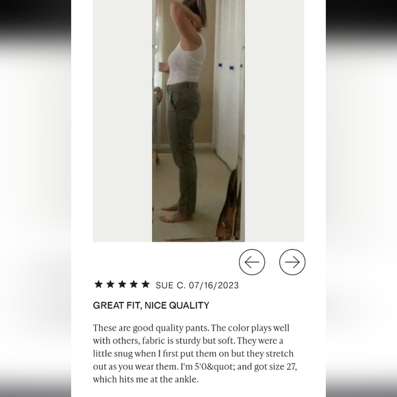 Stretch Cotton Twill Girlfriend Chino Pants - Picture 10 of 11